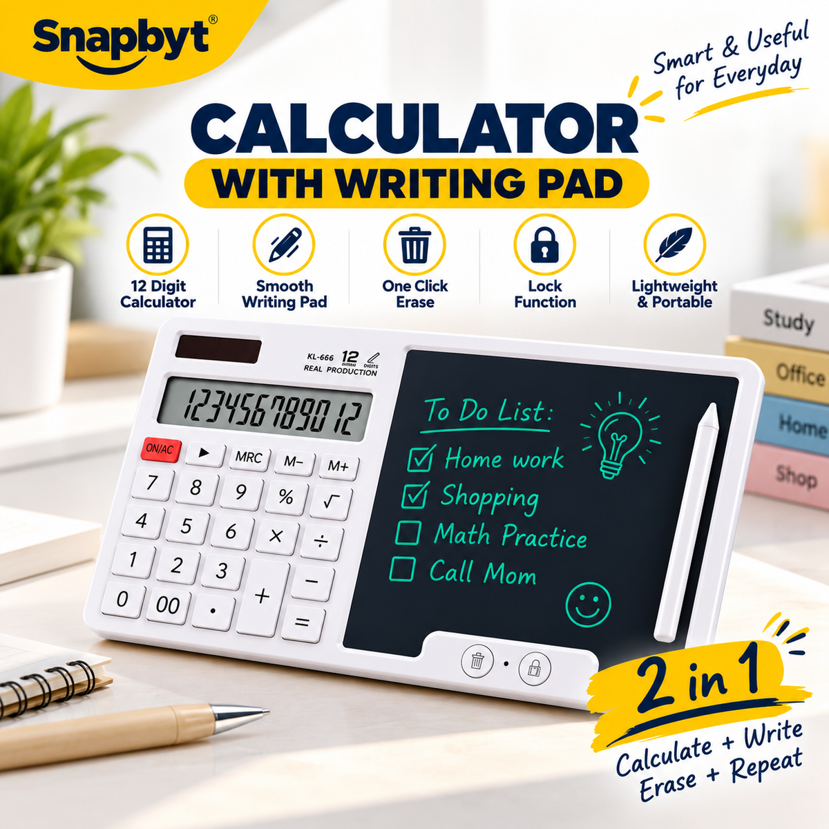 🧮 CALCULATOR WITH WRITING PAD