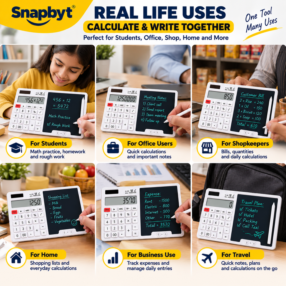 🧮 CALCULATOR WITH WRITING PAD