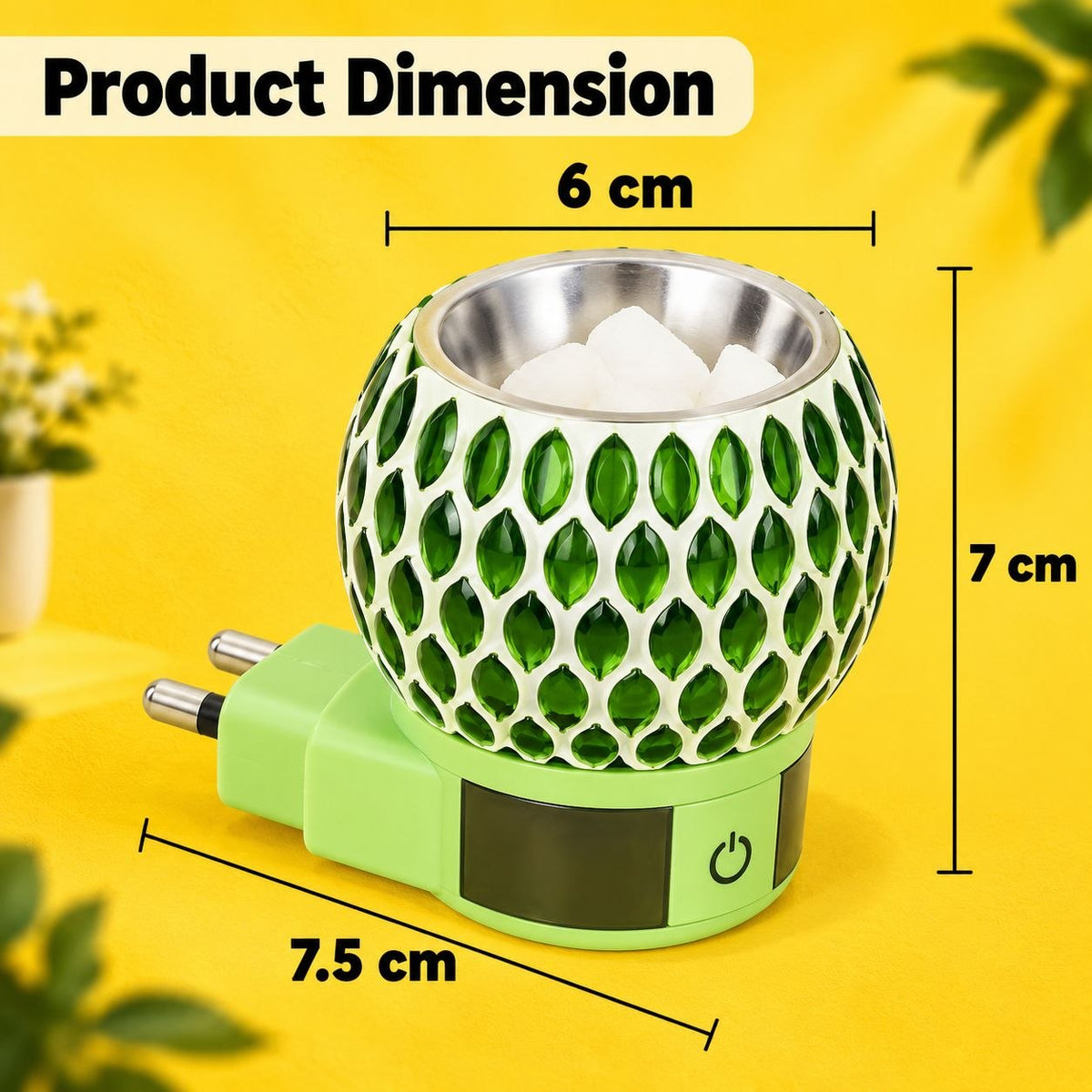 Wood, Stainless Steel Kapoor Dani Night Lamp