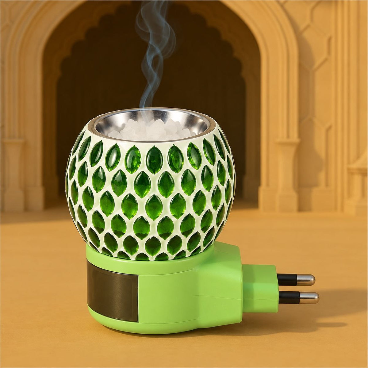 Wood, Stainless Steel Kapoor Dani Night Lamp