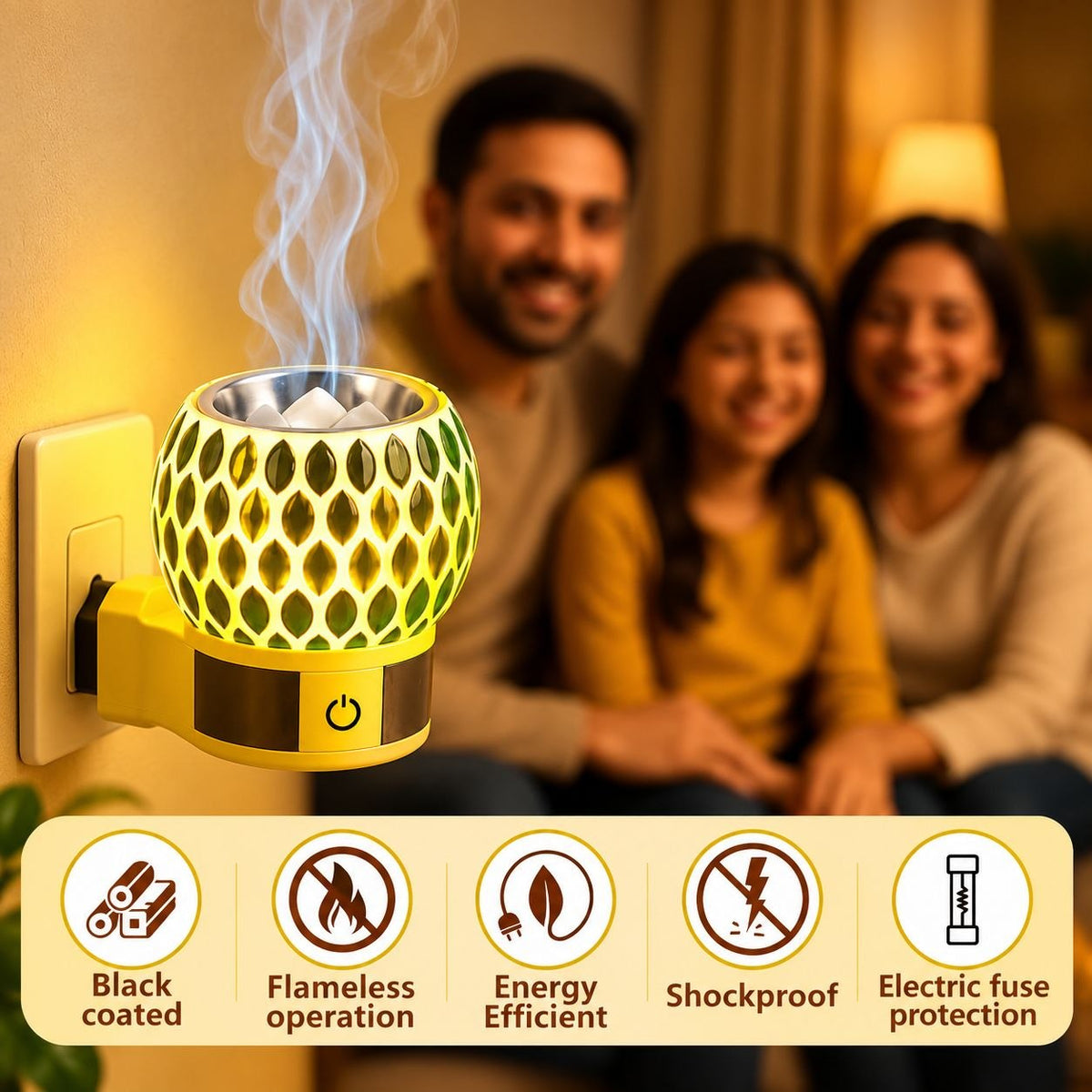 Wood, Stainless Steel Kapoor Dani Night Lamp