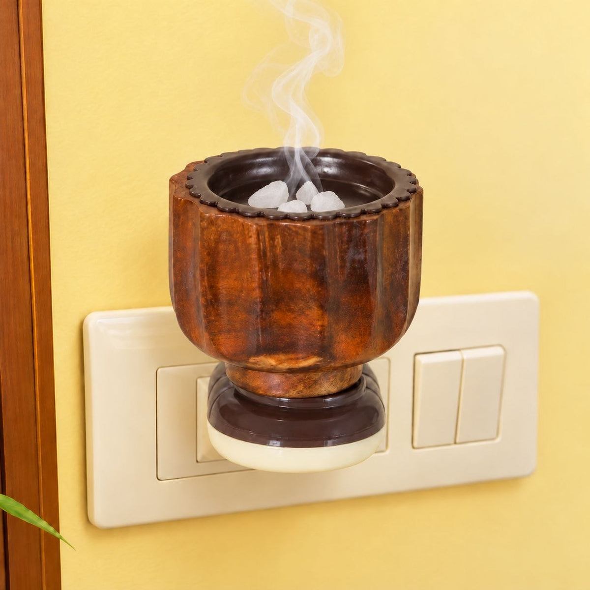 Wood, Stainless Steel Kapoor Dani Night Lamp