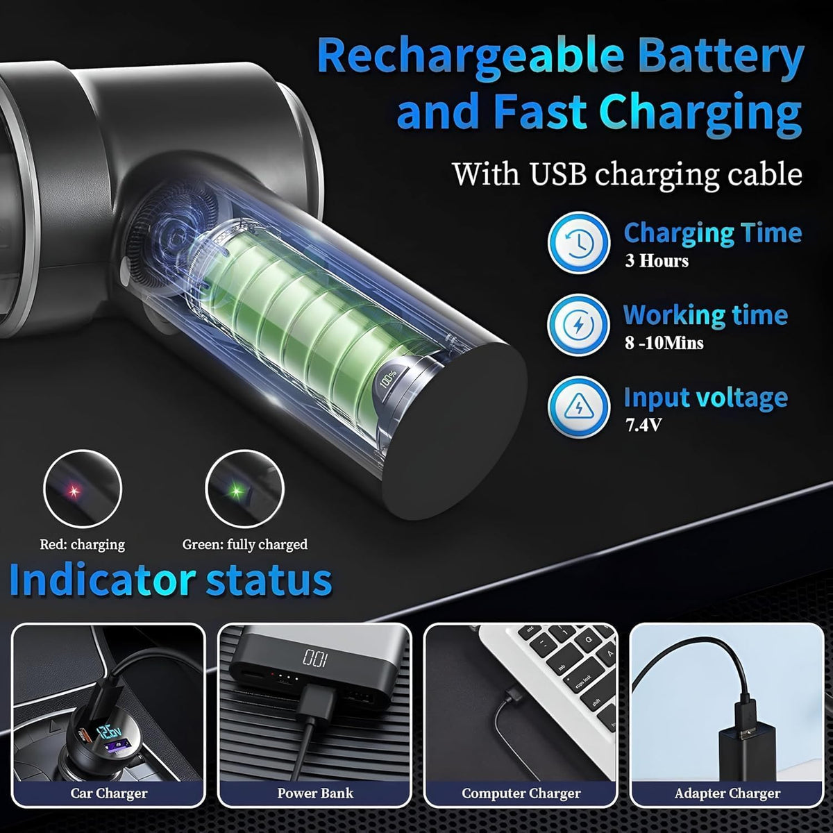 3-in-1 Vacuum Cleaner – Wireless and Powerful