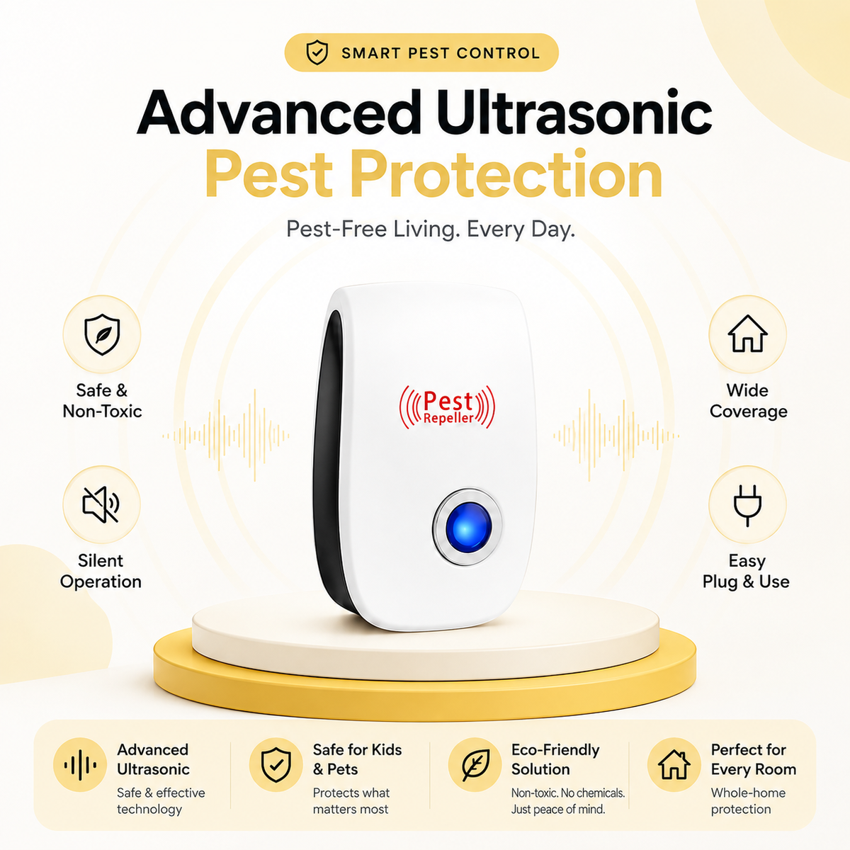 Pest Reject™ – Powerful Ultrasonic Pest Repeller(Buy 1 Get 1 Free)