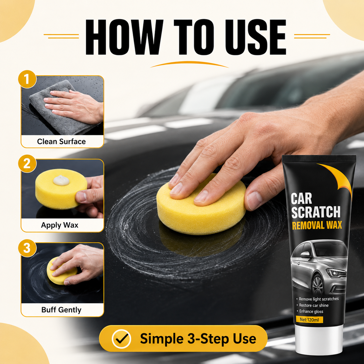 Car Scratch Removal Wax (Buy 1 Get 1 Free)