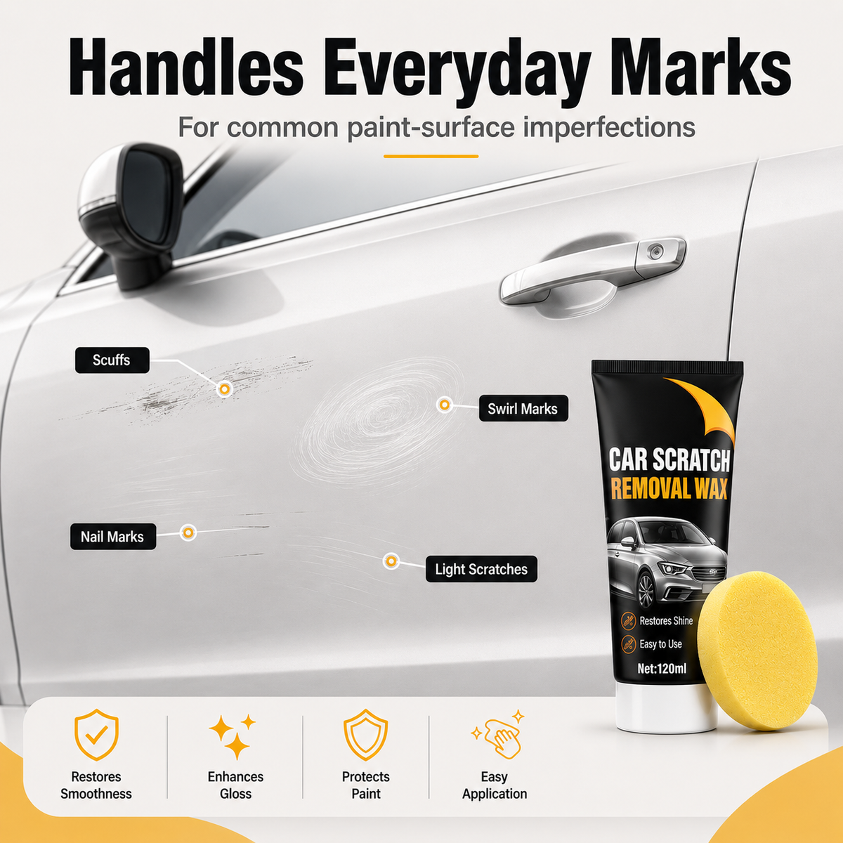 Car Scratch Removal Wax (Buy 1 Get 1 Free)