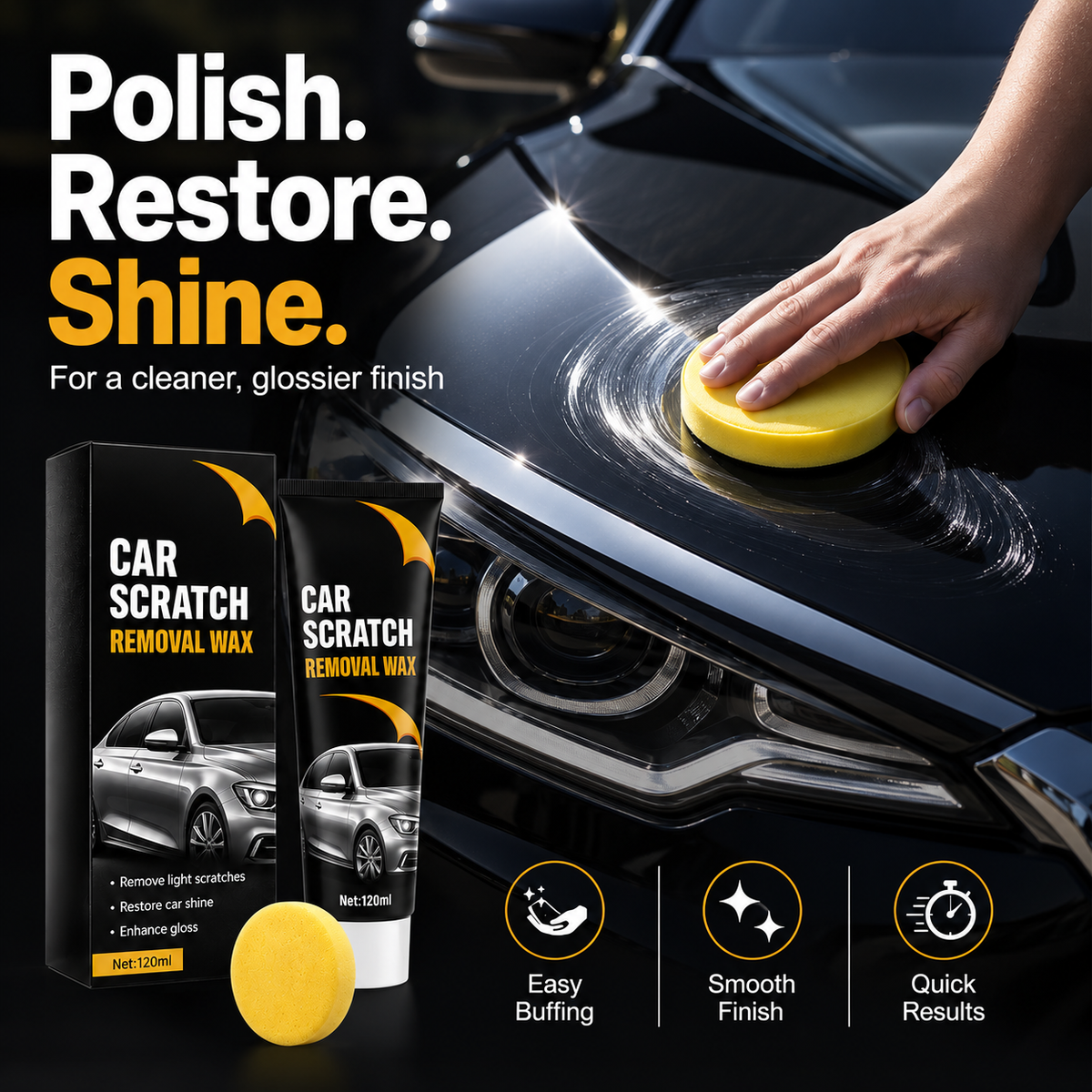 Car Scratch Removal Wax (Buy 1 Get 1 Free)