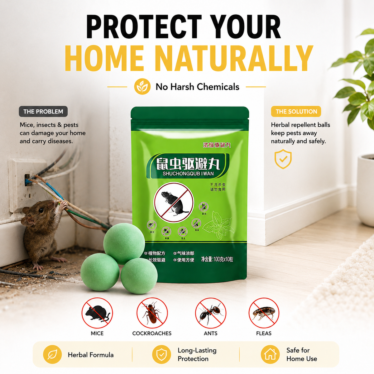 Rat & Insect Repellent Balls (Pack Of 25)