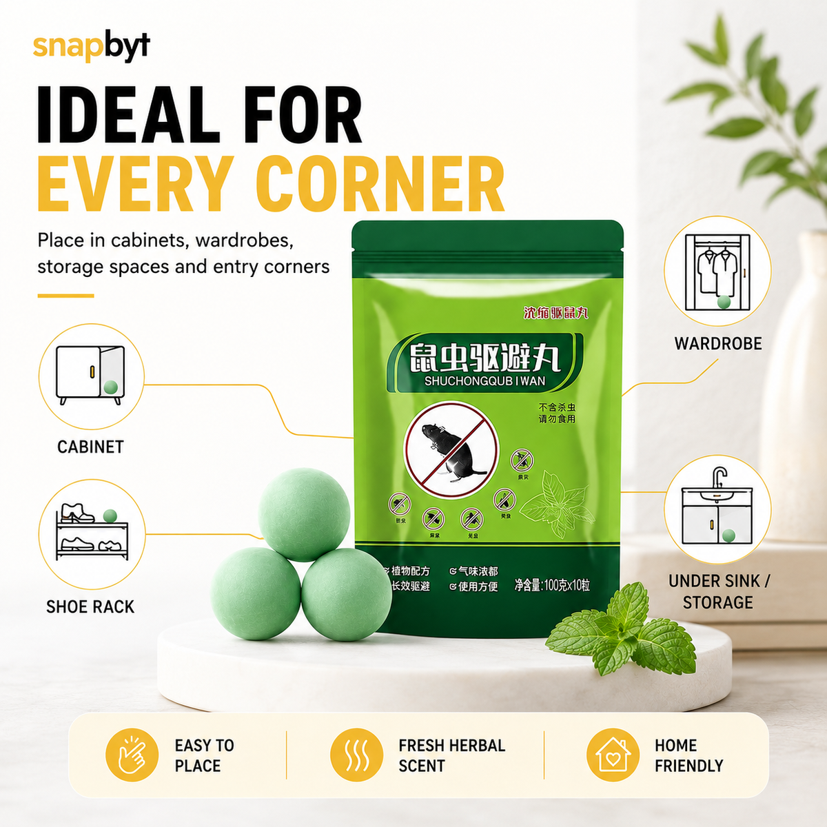 Rat & Insect Repellent Balls (Pack Of 25)
