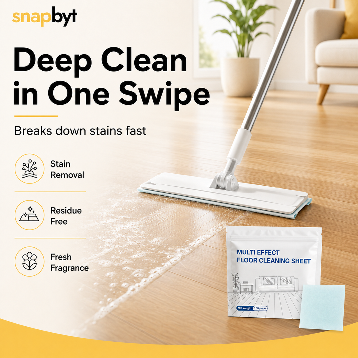 Floor Cleaning Sheets (Pack of 100)