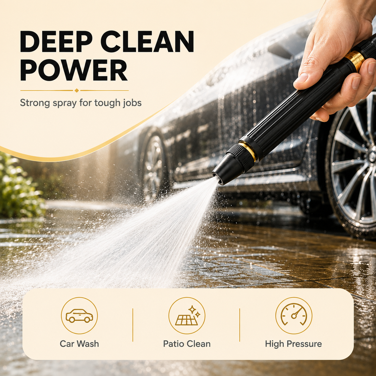 5-in-1 High Pressure Cleaning & Washing Nozzle