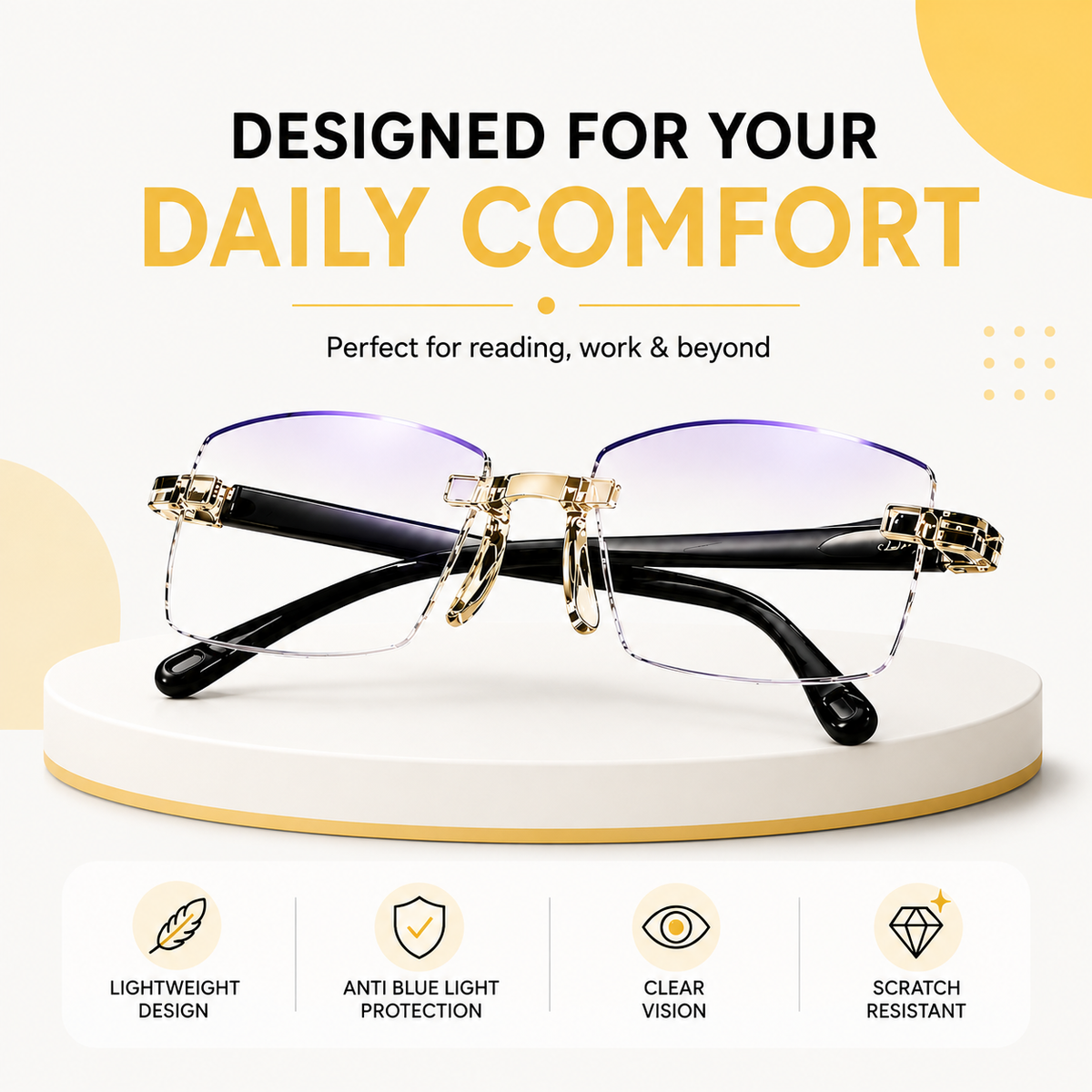 Daily Use Reading Glasses - Buy 1 Get 1 Free