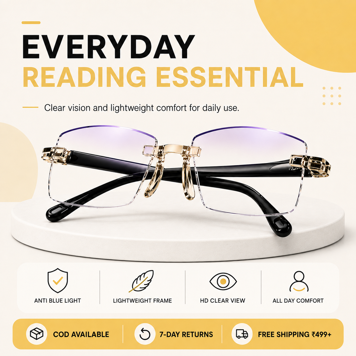 Daily Use Reading Glasses - Buy 1 Get 1 Free