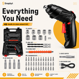 46 PCS Rechargeable Cordless Drill & Screwdriver Kit