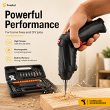 46 PCS Rechargeable Cordless Drill & Screwdriver Kit