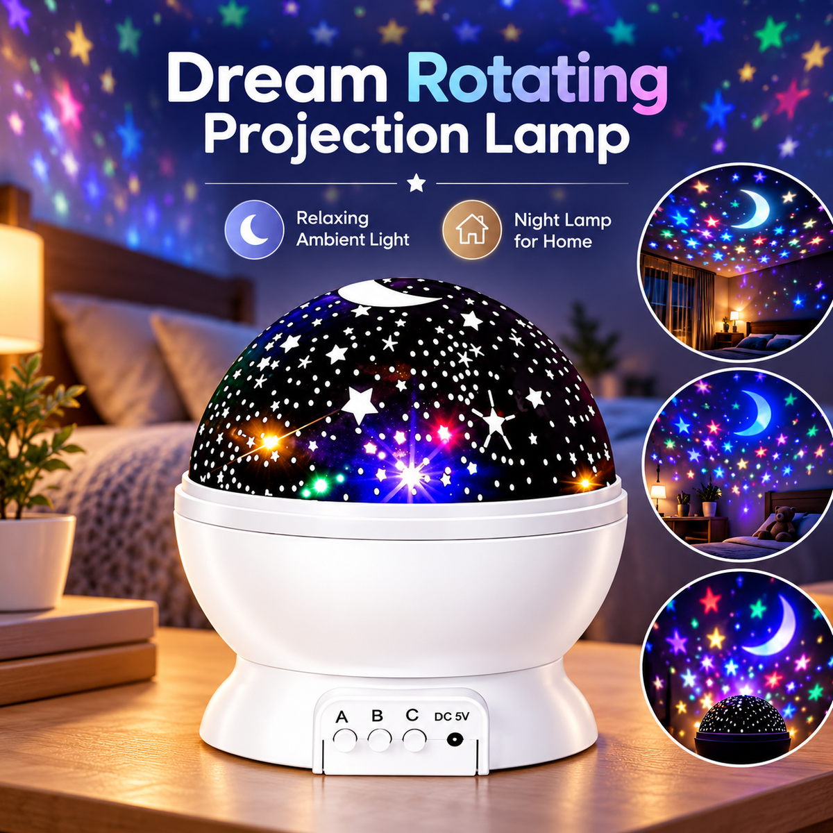 Dream Rotating Projection Lamp – Bring the Universe Into Your Room!