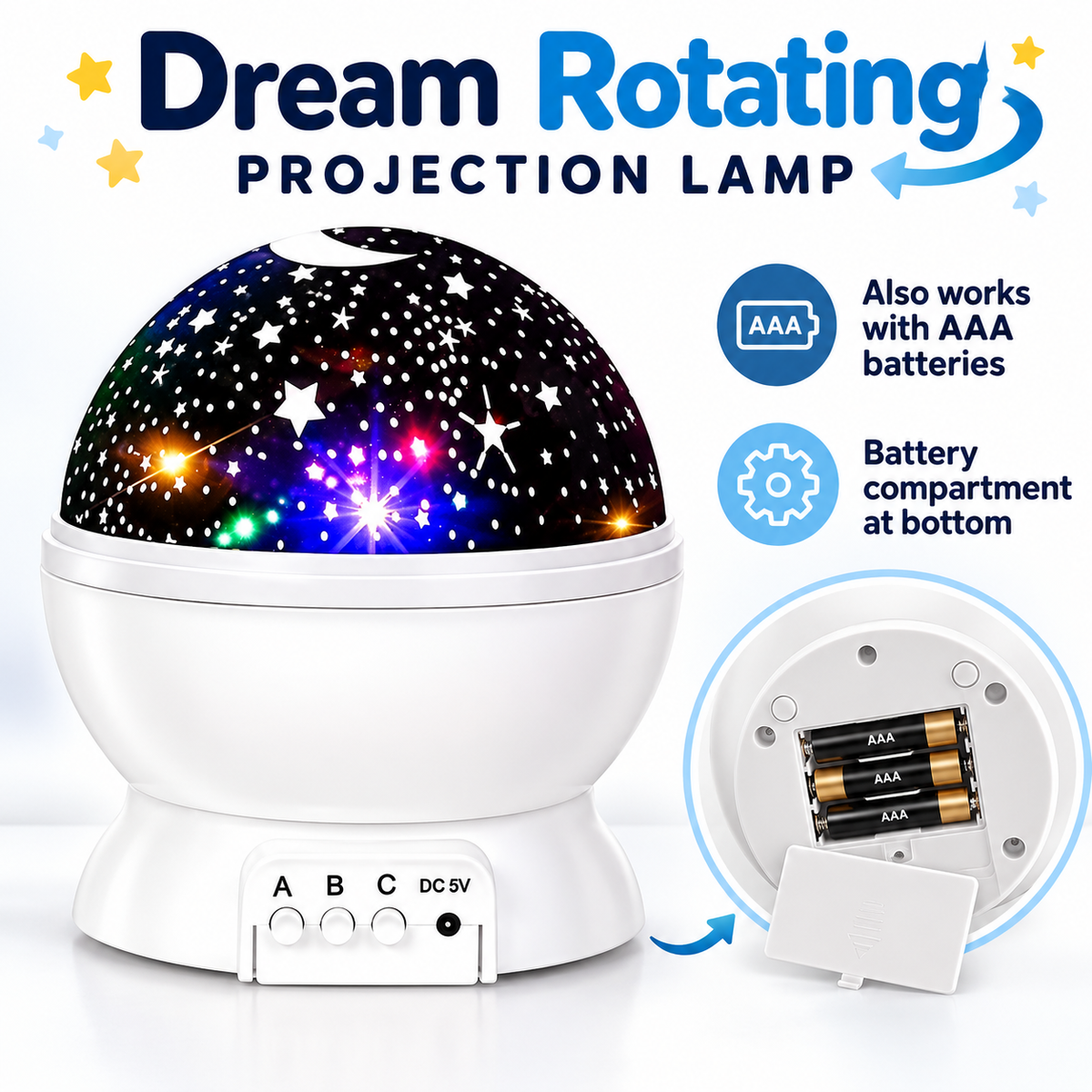 Dream Rotating Projection Lamp – Bring the Universe Into Your Room!