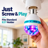 Snapbyt™ Rotating LED Bulb with Colorful Light (Buy 1 Get 1)