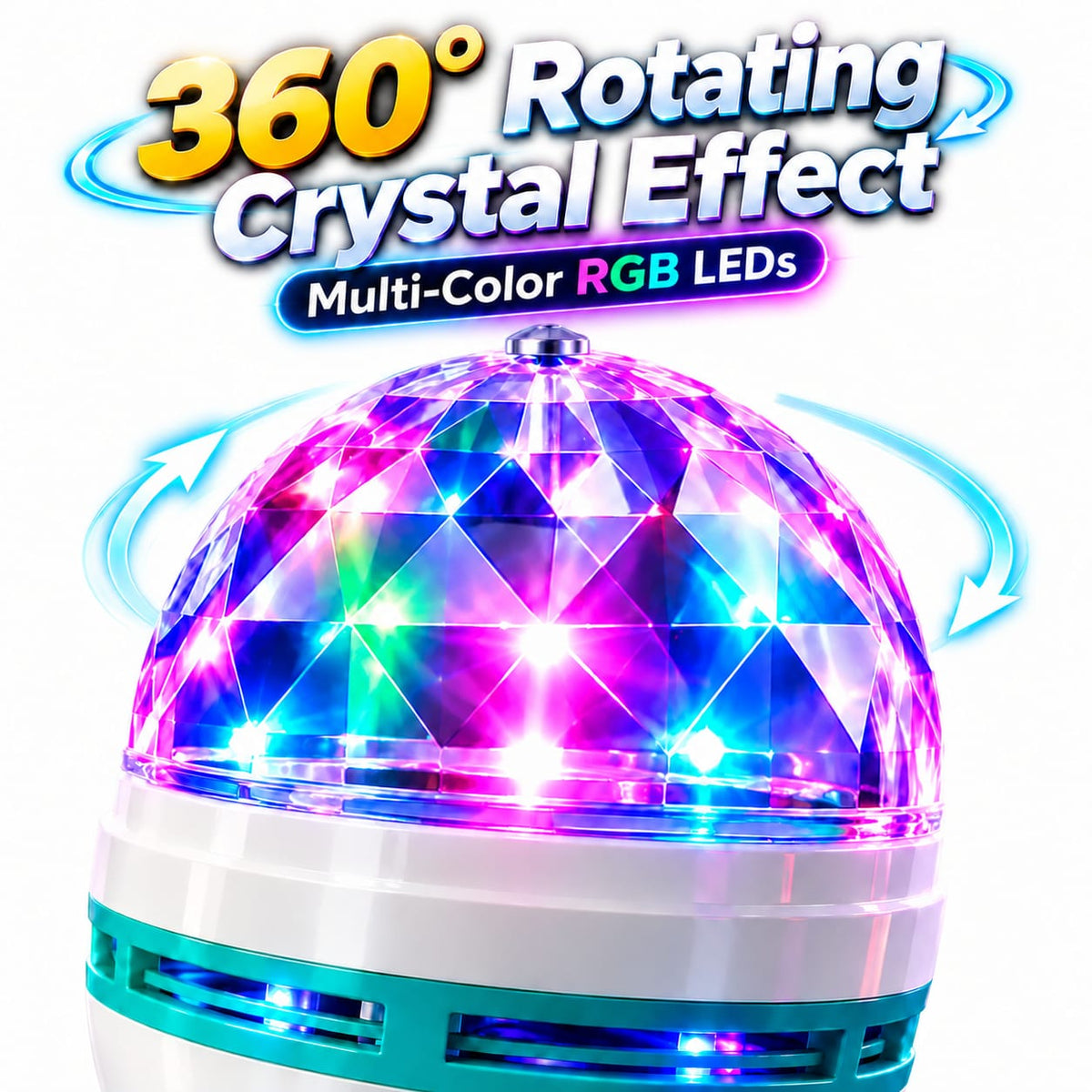 Snapbyt™ Rotating LED Bulb with Colorful Light (Buy 1 Get 1)