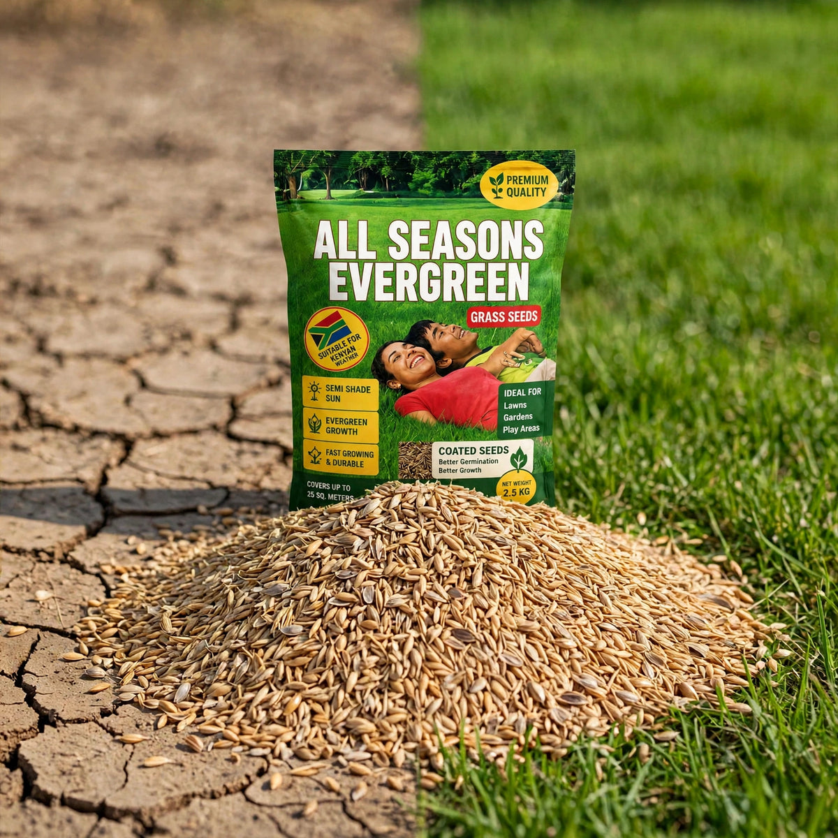 All Season Evergreen Grass Seeds (Buy 1 Get 1 Free)